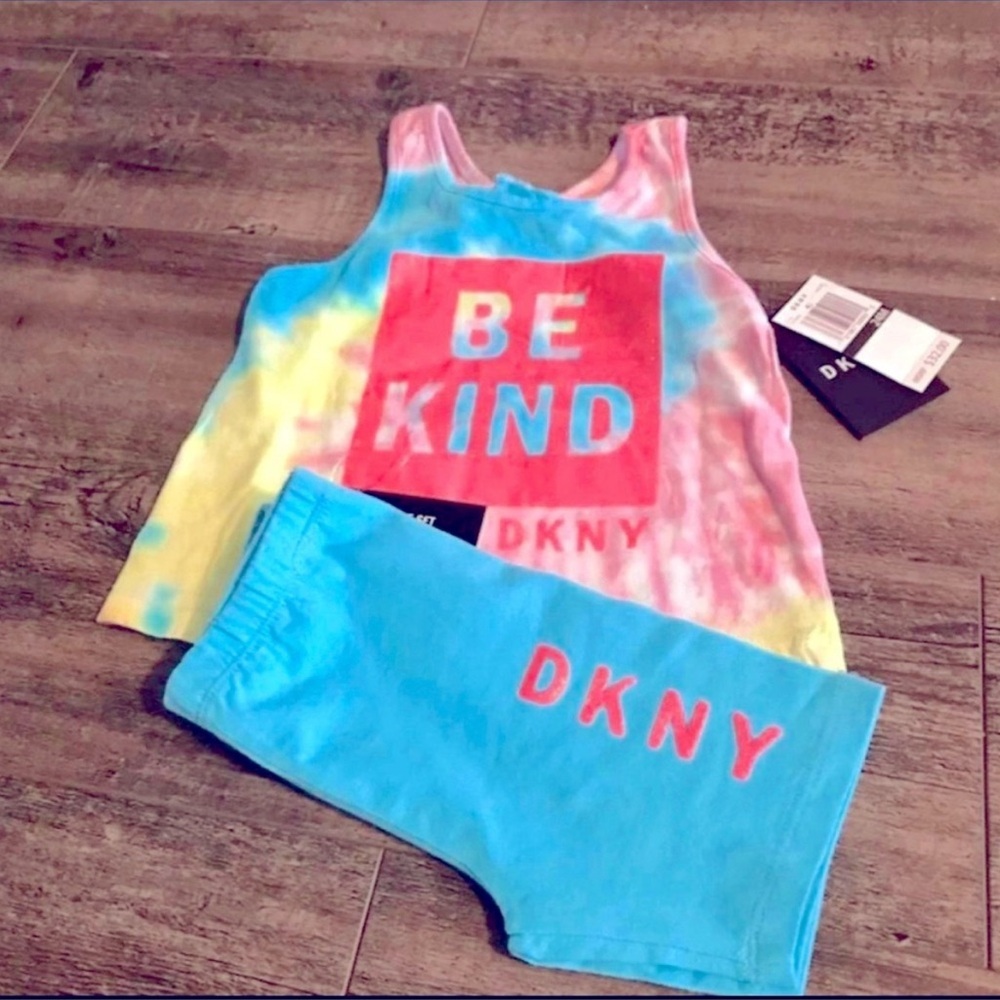 DKNY NWT Be Kind Tie-Dye Tank and Shorts Set